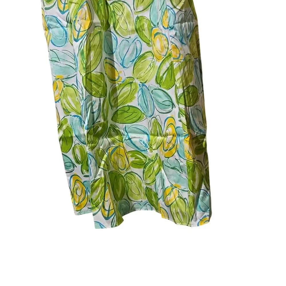 NWT Madison Leigh 18W Green/Blue Floral Sundress [0132] - Picture 4 of 11